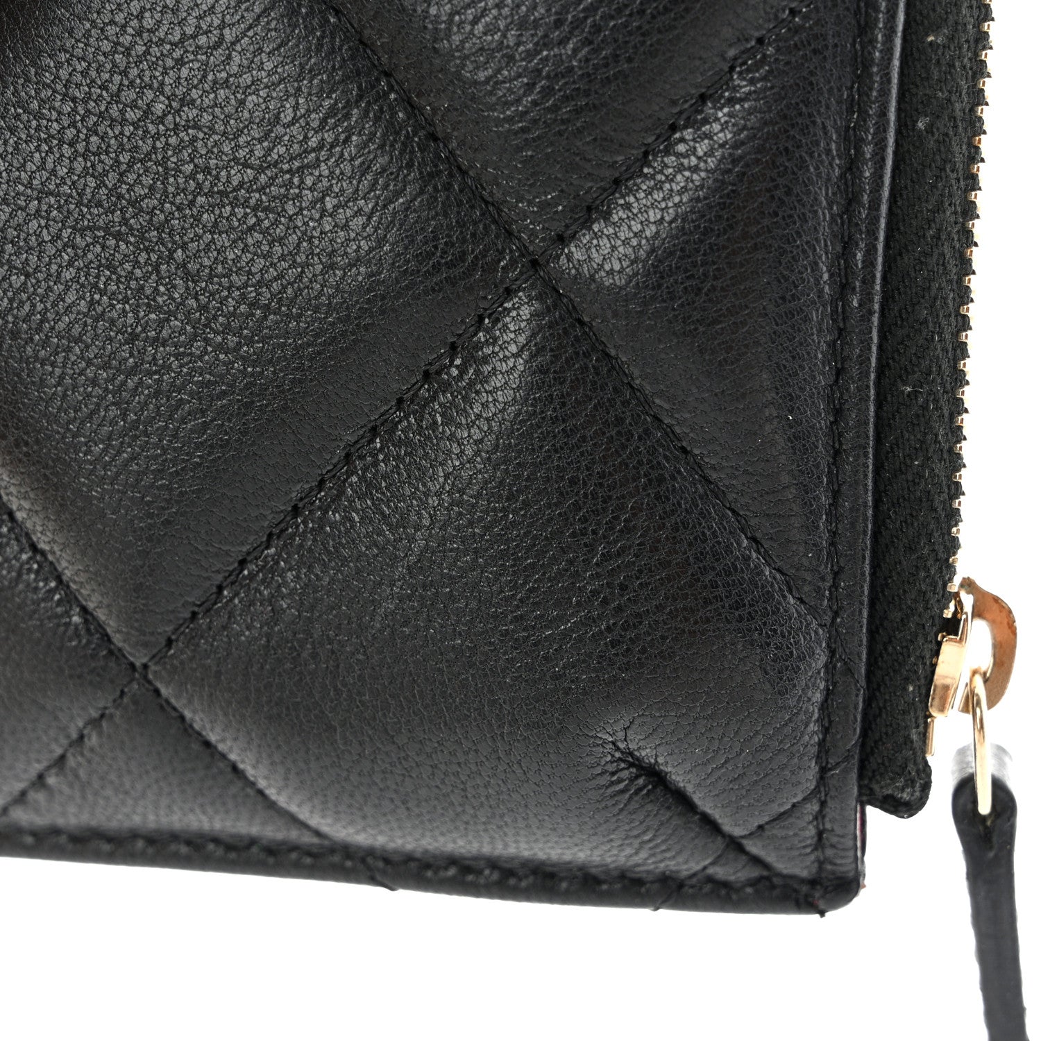 Chanel Shiny Goatskin Quilted Chanel 19 Phone and Card Holder Black 9 of 13
