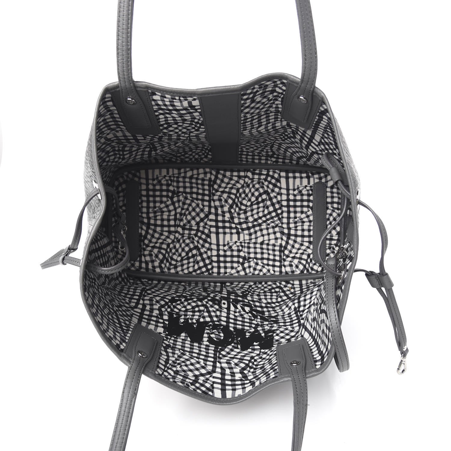 MCM Visetos Medium Liz Reversible Shopper Tote Phantom Grey 8 of 16