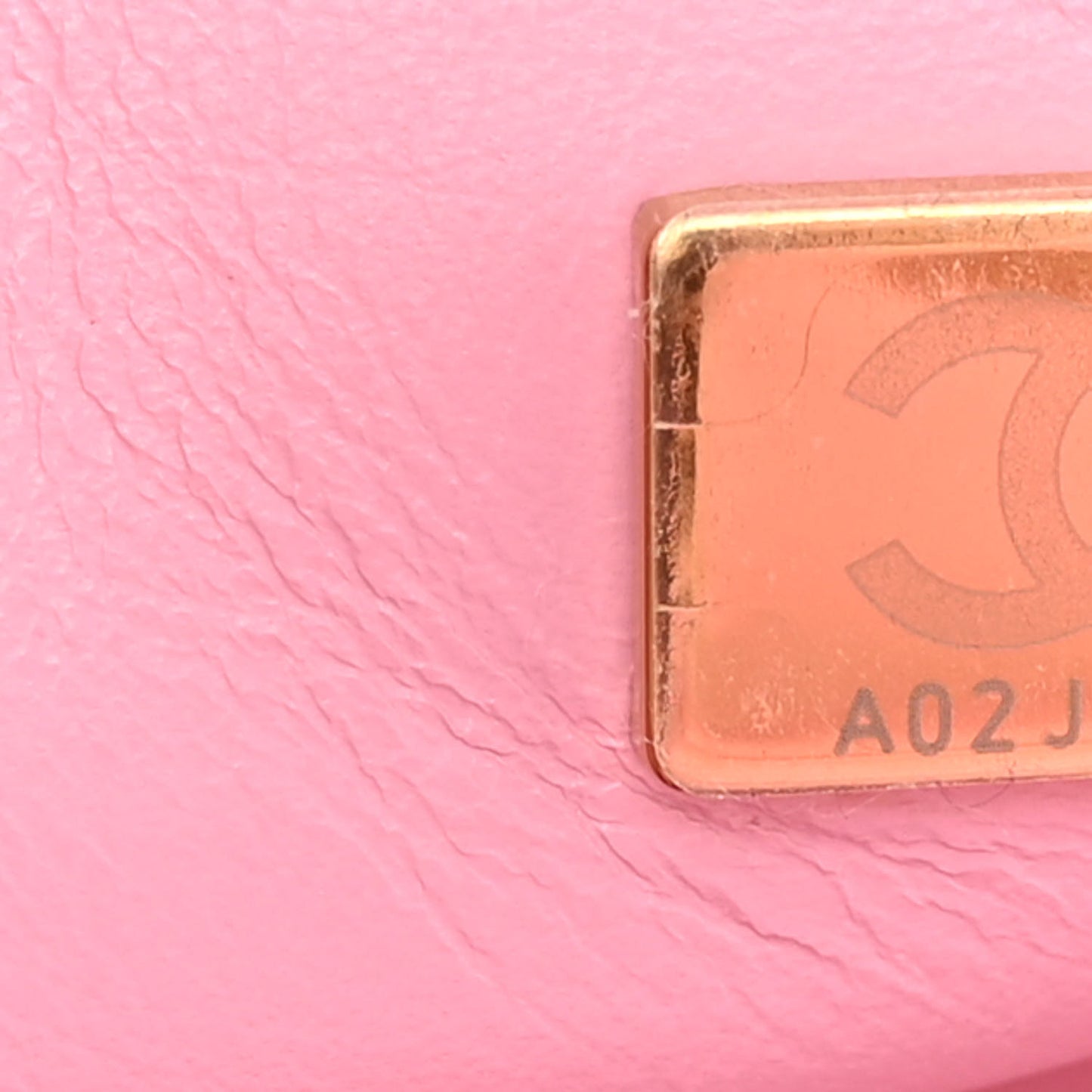 Shearling Lambskin Quilted Small CC Vanity Case Pink