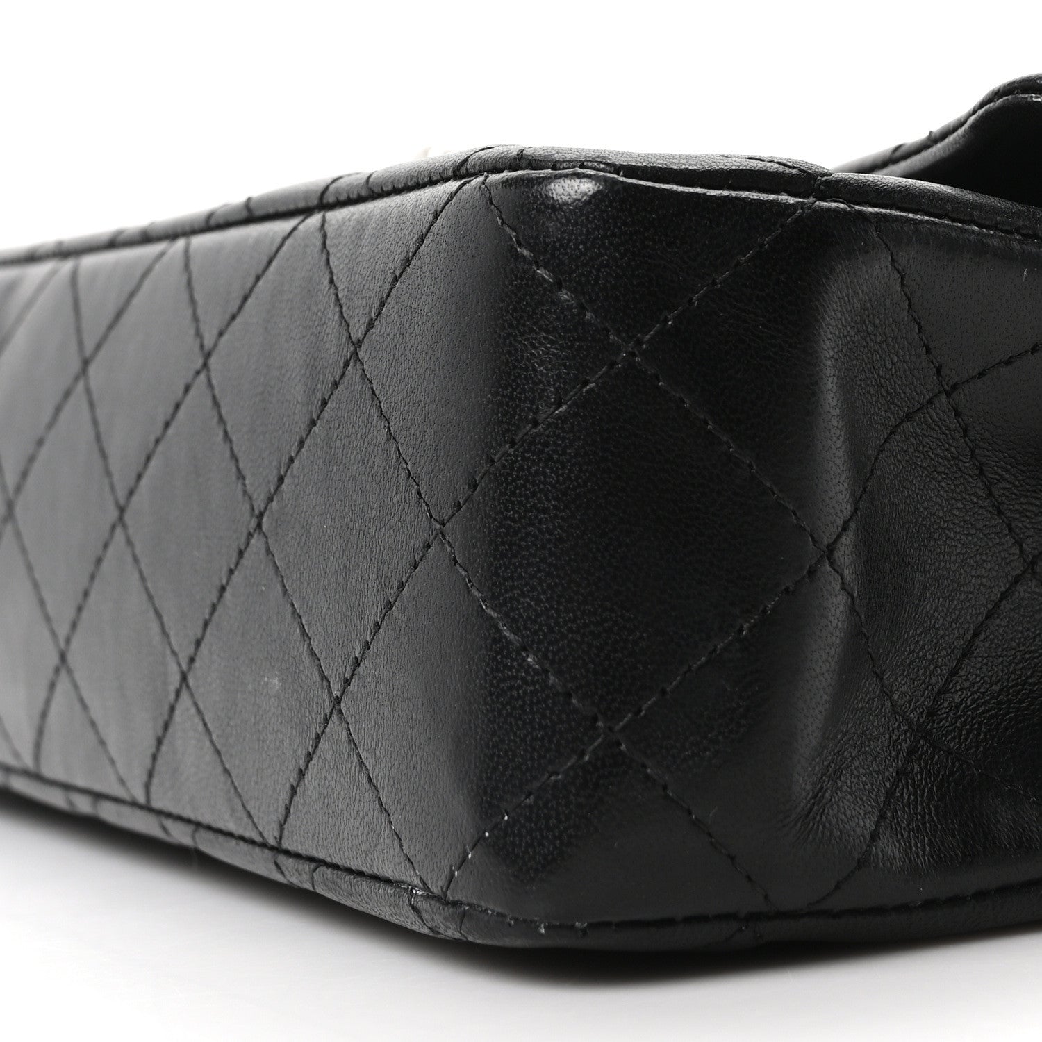 Chanel Lambskin Quilted Medium Double Flap Black 9 of 10