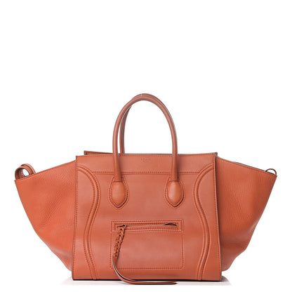 Celine Supple Calfskin Medium Phantom Luggage Orange 1 of 16