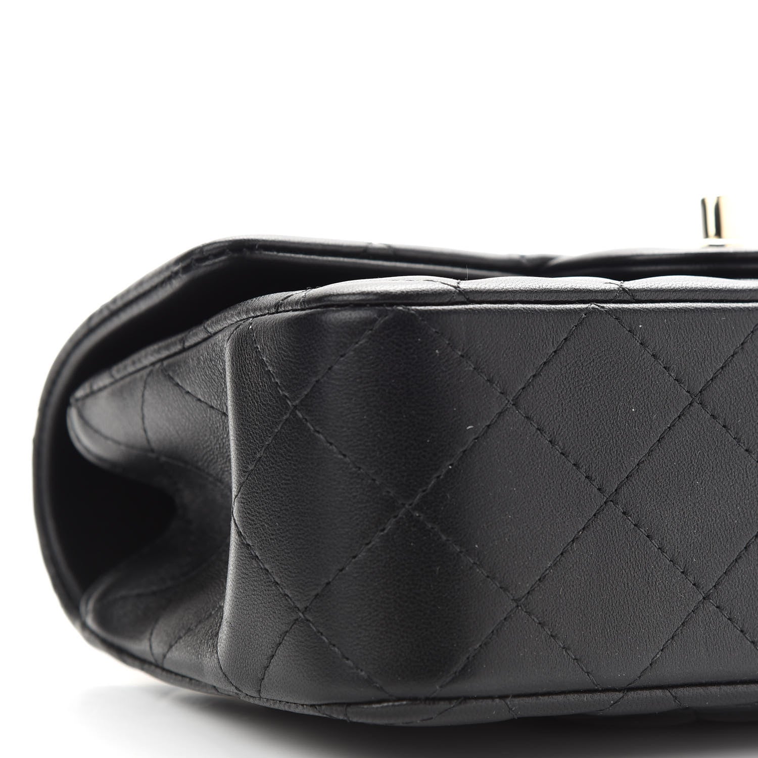 Chanel Lambskin Quilted Mini Top Handle Rectangular Flap Black 8 of 9
