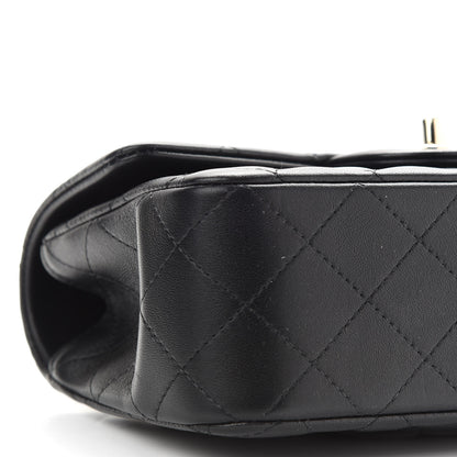 Chanel Lambskin Quilted Mini Top Handle Rectangular Flap Black 8 of 9