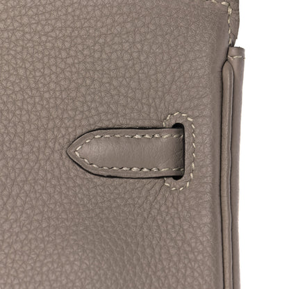 Hermes Togo Birkin 25 Gris Tourterelle 11 of 35