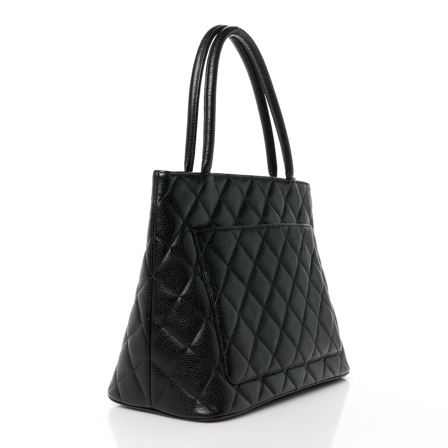 Caviar Quilted Medallion Tote Black