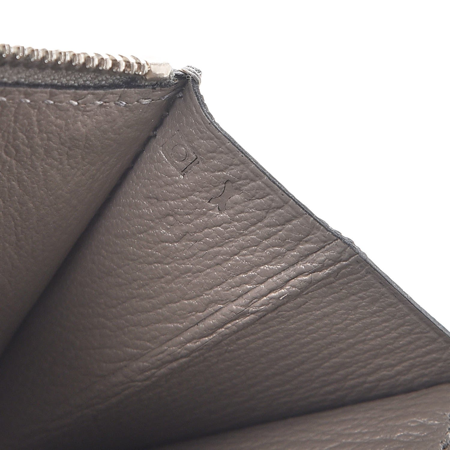 Hermes Ostrich Azap GM Combined Wallet Gris Tourterelle 7 of 8