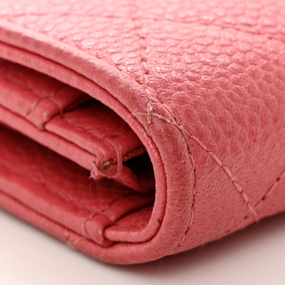Chanel Caviar Quilted Flap Card Holder Pink 12 of 14