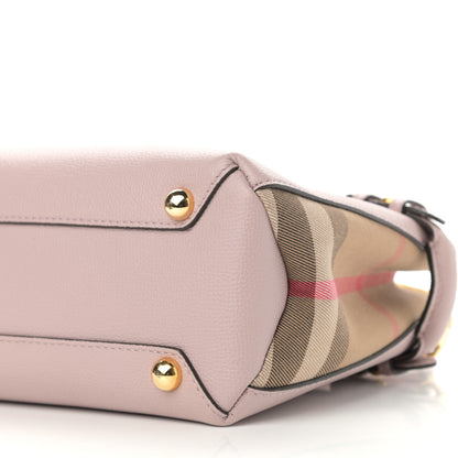 Burberry Grainy Calfskin House Check Small Banner Tote Pale Orchid 10 of 10