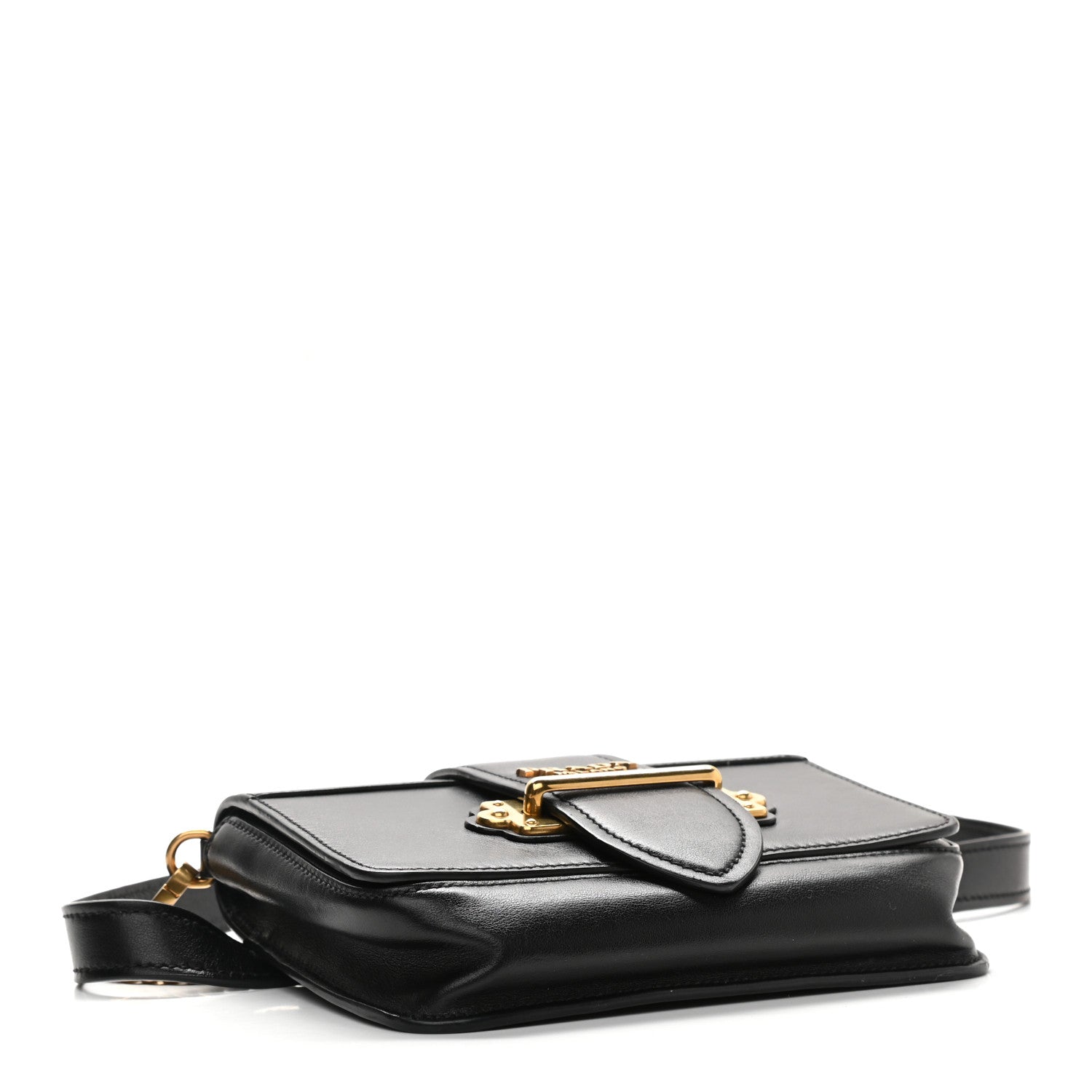 Prada Saffiano City Calf Cahier Belt Bag Black 4 of 12