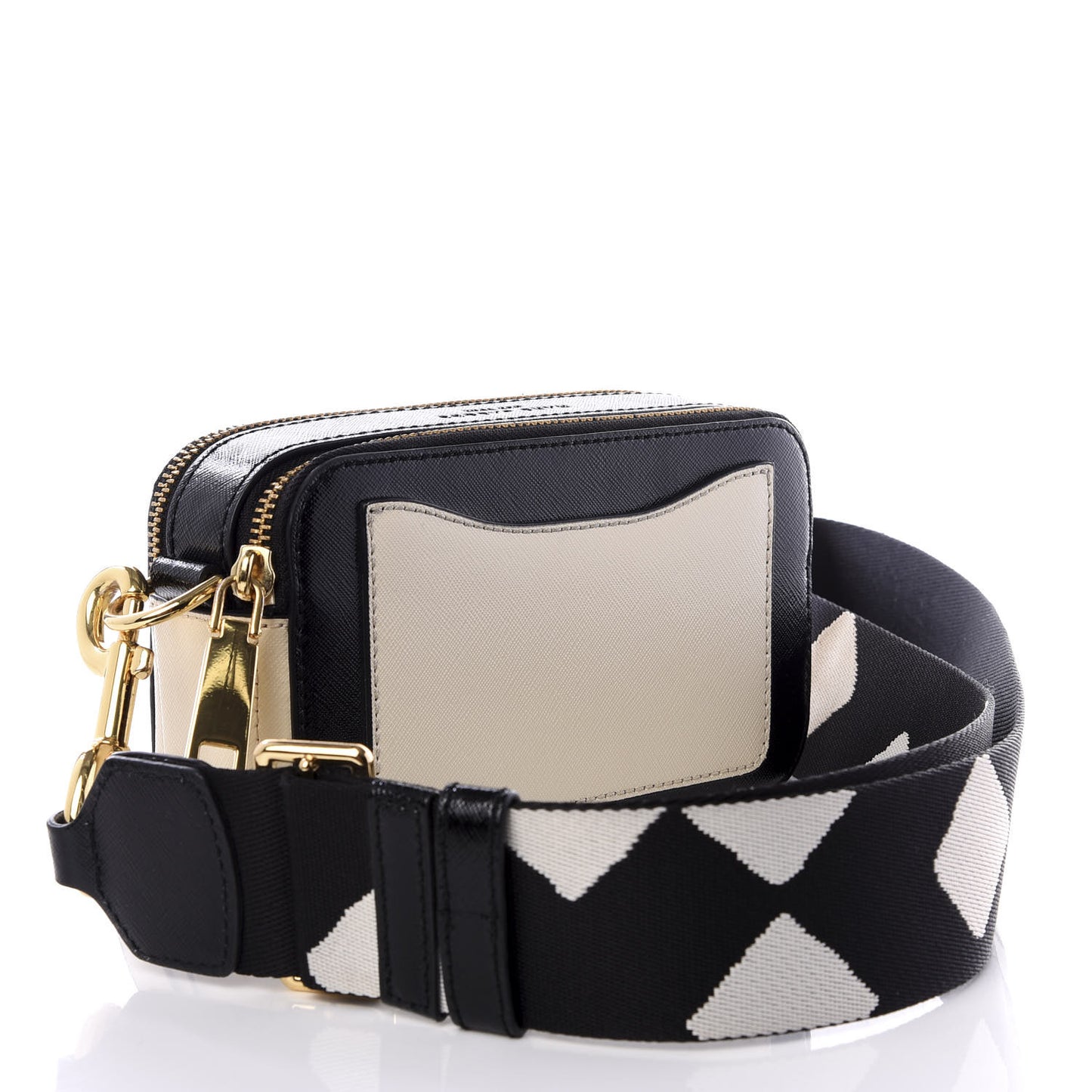 Saffiano Small Snapshot Camera Bag Cloud White Multicolor