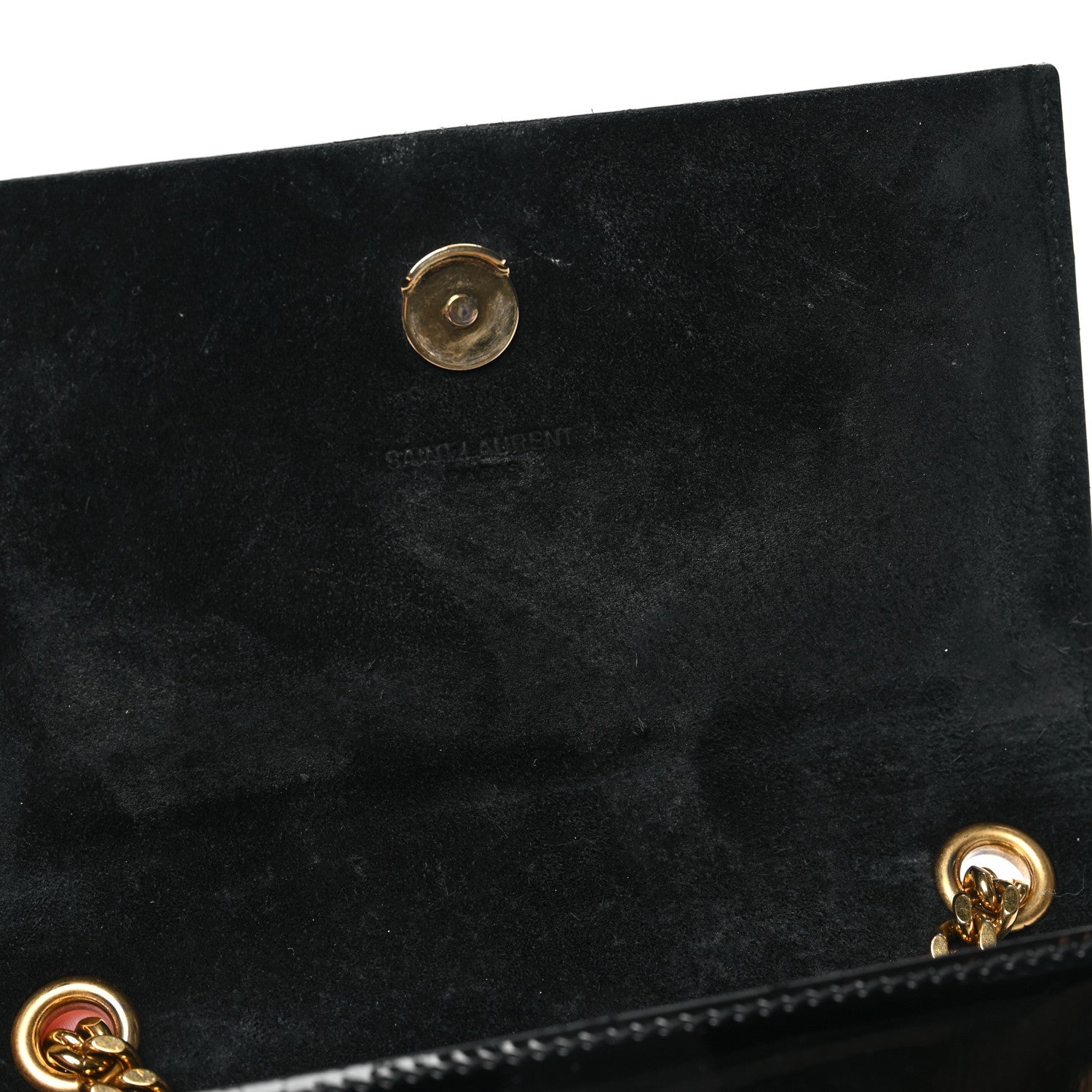 Saint Laurent Patent Small Classic Monogram Kate Tassel Satchel Black 10 of 11