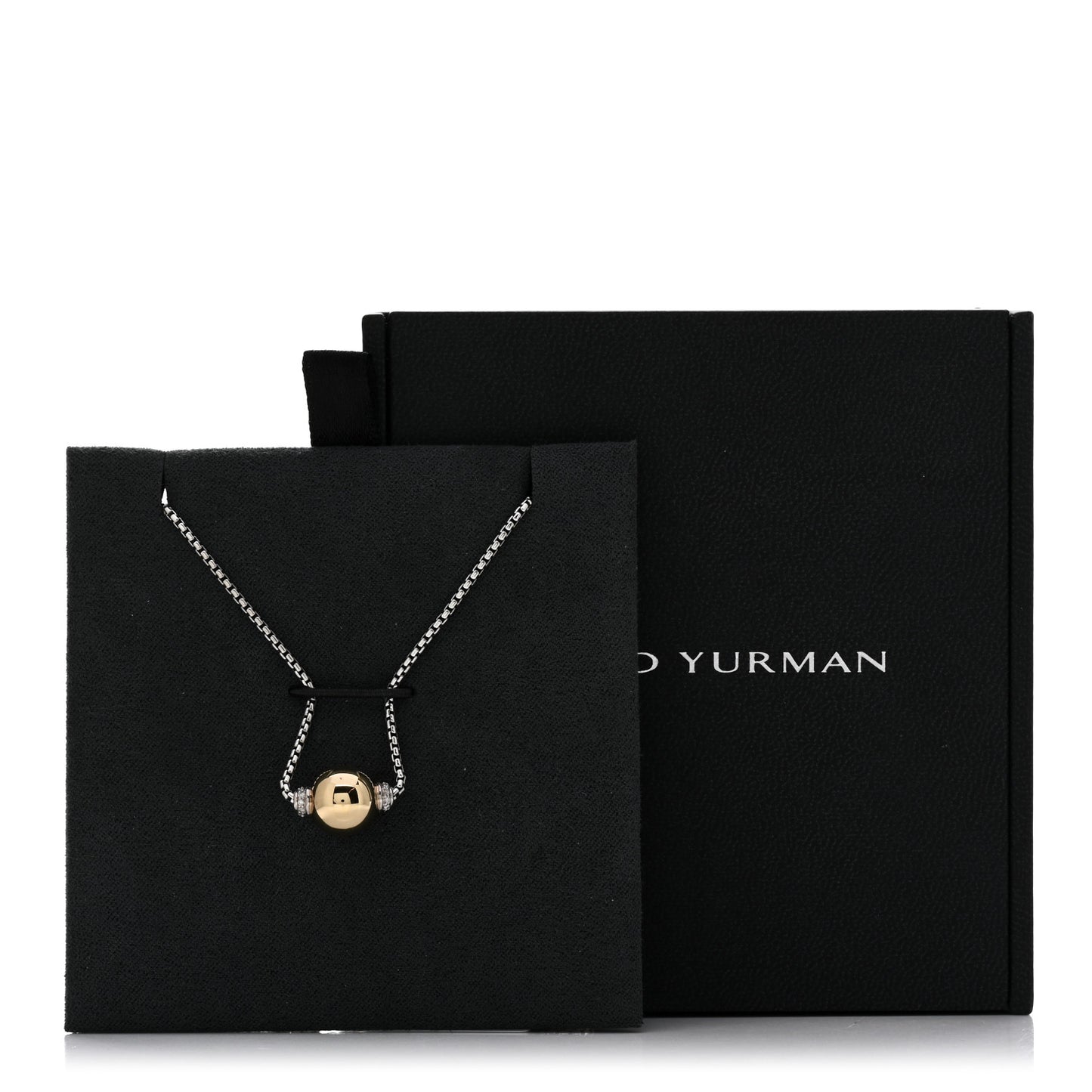Sterling Silver 18K Yellow Gold Diamond 10mm Solari Pendant Necklace
