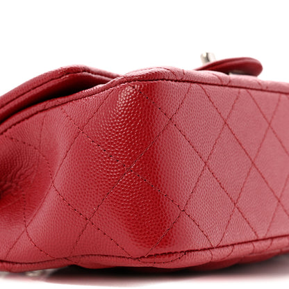 Chanel Caviar Quilted Mini Rectangular Flap Dark Red 9 of 11