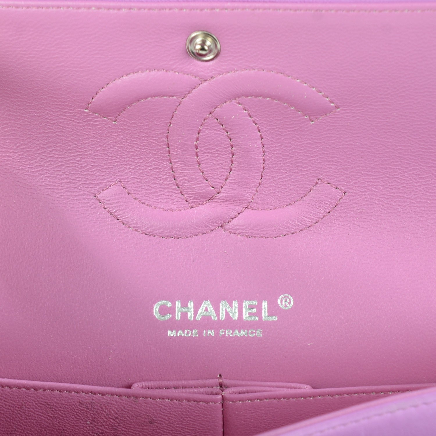 Chanel Lambskin Quilted Medium Double Flap Pink 11 of 15