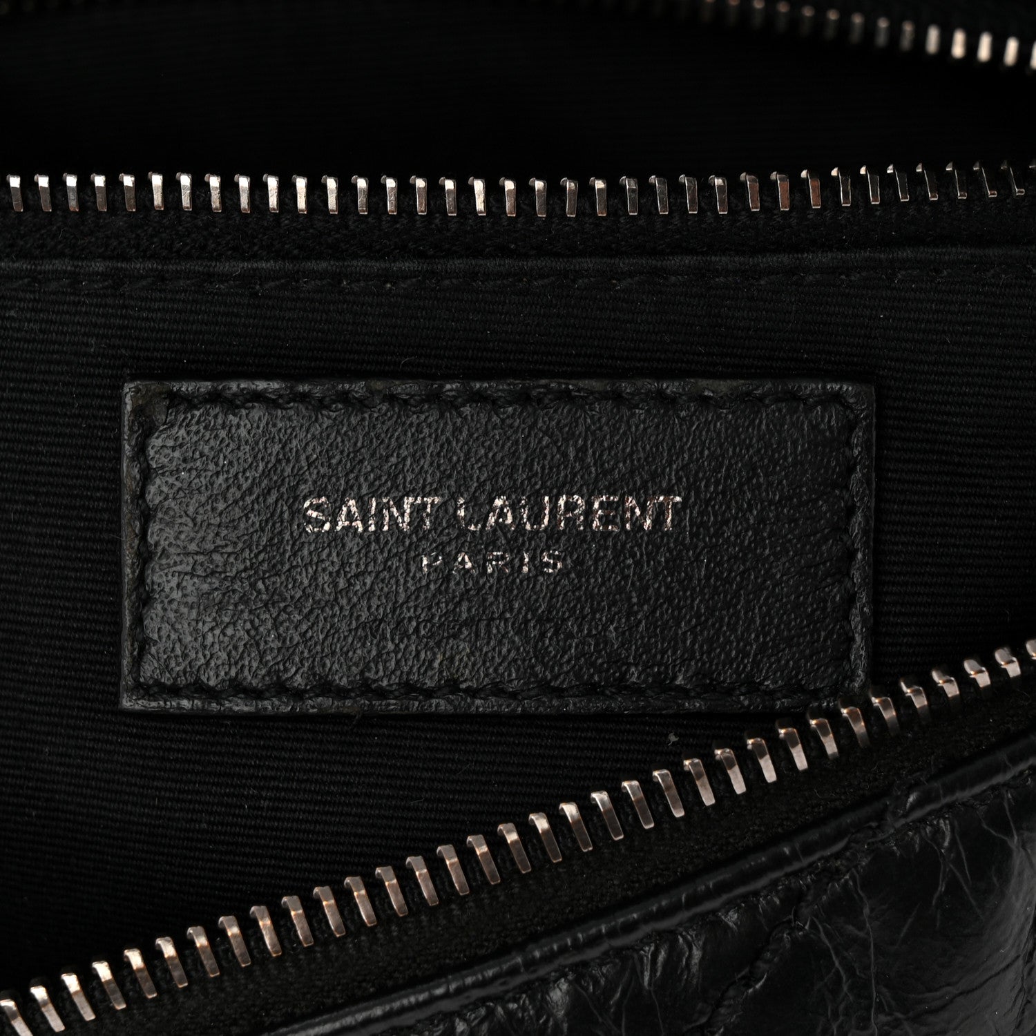 Saint Laurent Crinkled Calfskin Matelasse Monogram Niki Body Bag Black 6 of 11