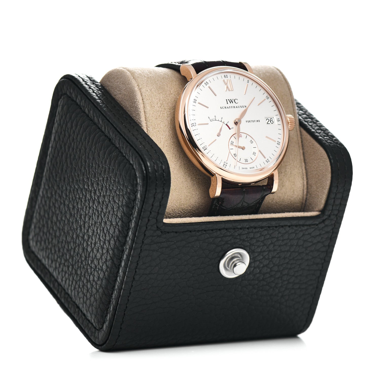 IWC Stainless Steel 18K Rose Gold Alligator 45mm Portofino 8-Day Power Reserve Manual Winding Watch IW510107 5 of 5