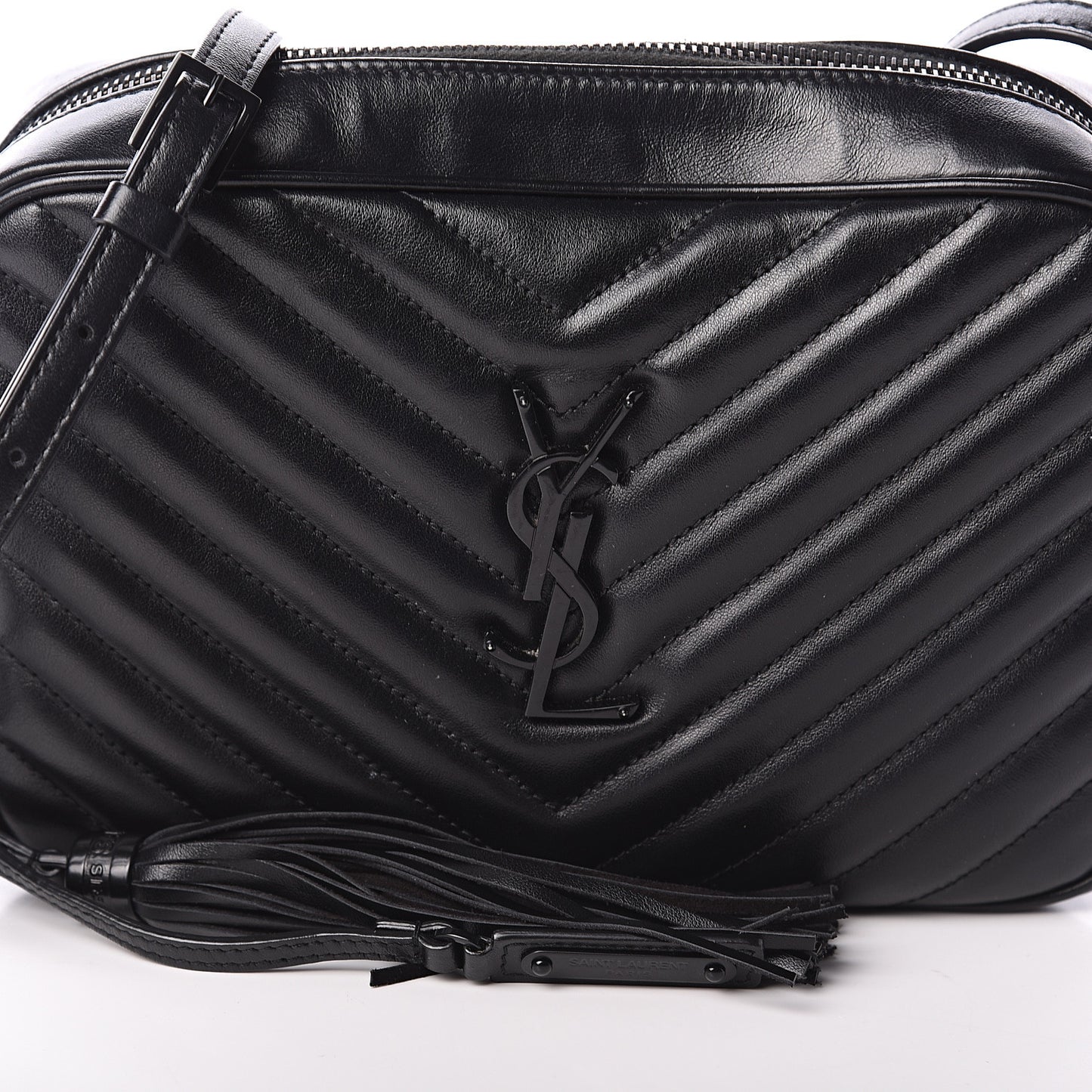 Calfskin Matelasse Monogram Lou Camera Bag Black