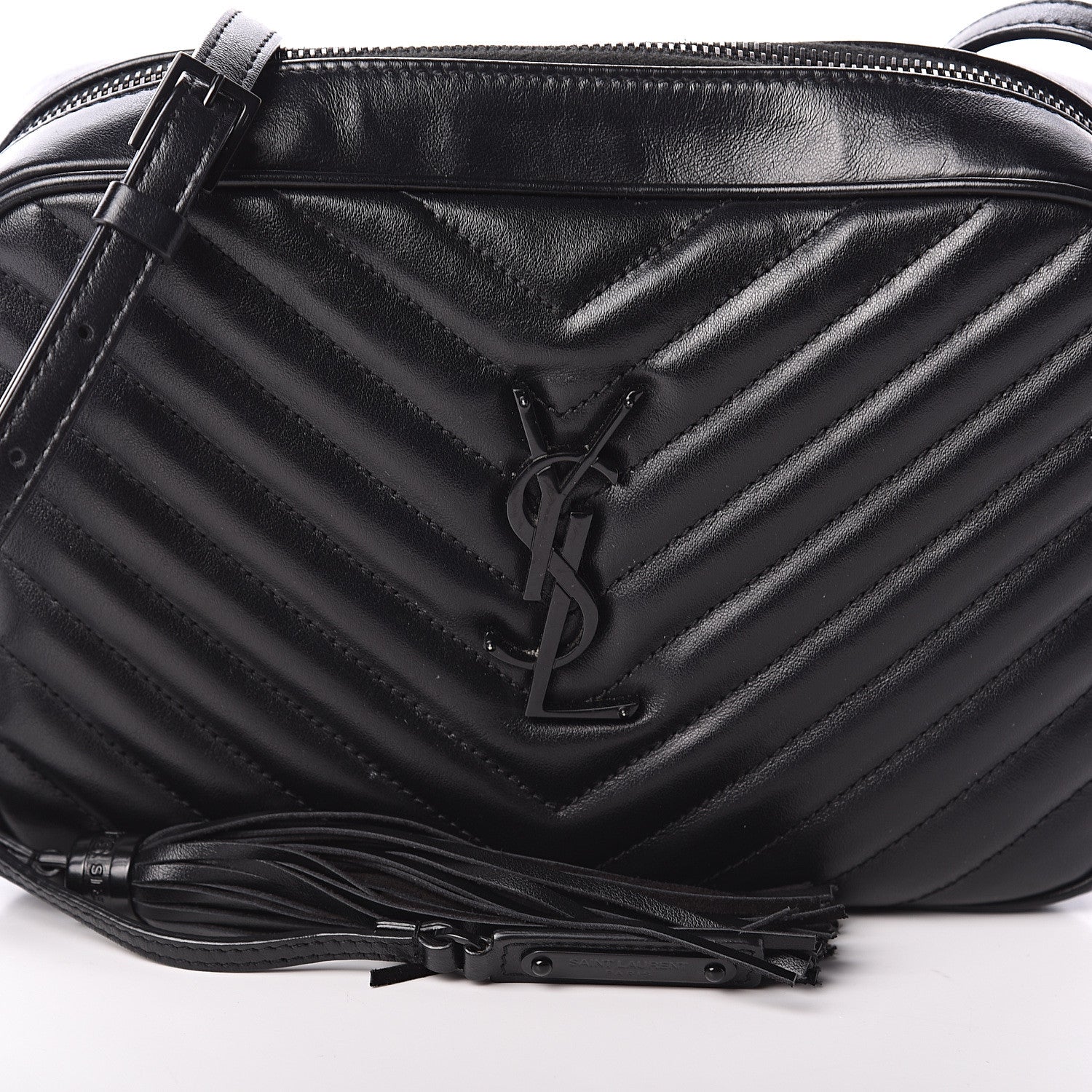 Saint Laurent Calfskin Matelasse Monogram Lou Camera Bag Black 6 of 8