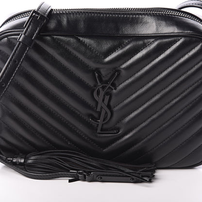 Saint Laurent Calfskin Matelasse Monogram Lou Camera Bag Black 6 of 8