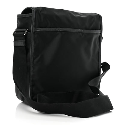 Prada Tessuto Nylon Saffiano Logo Messenger Bag Black 2 of 6