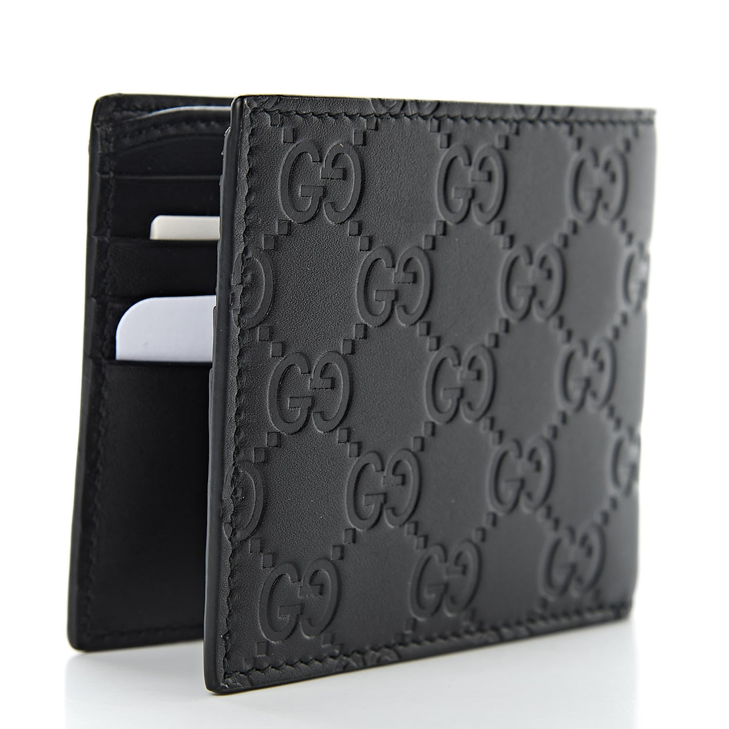Gucci X MLB Guccissima LA Dodgers Embroidered Bi-Fold Wallet Black Green 3 of 8