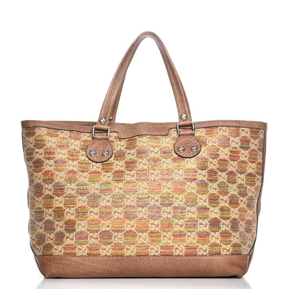 Gucci Straw Libeccio Monogram Large Sunset Tote Multicolor 1 of 7