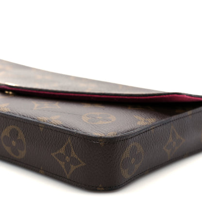 Louis Vuitton Monogram Pochette Felicie Chain Wallet Fuchsia 12 of 12