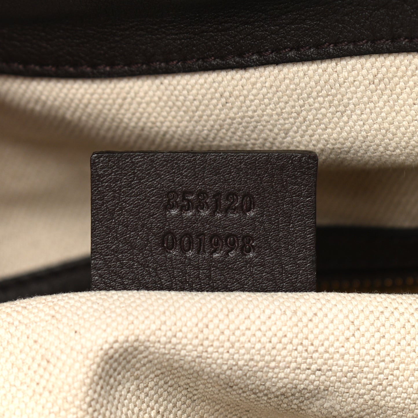 Guccissima Medium Bree Foldover Tote Chocolate