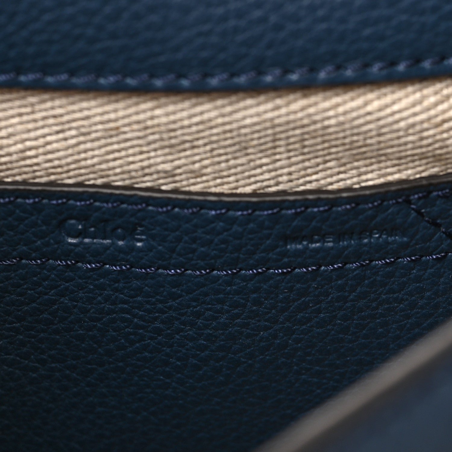 Chloe Grained Calfskin Small Marcie Saddle Bag Navy 6 of 8