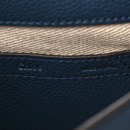 Chloe Grained Calfskin Small Marcie Saddle Bag Navy 6 of 8