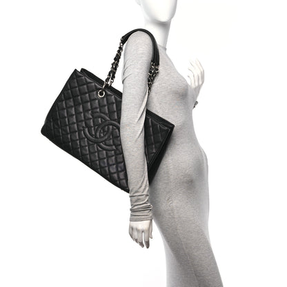Chanel Caviar Quilted XL Grand Shopping Tote GST Black 2 of 11