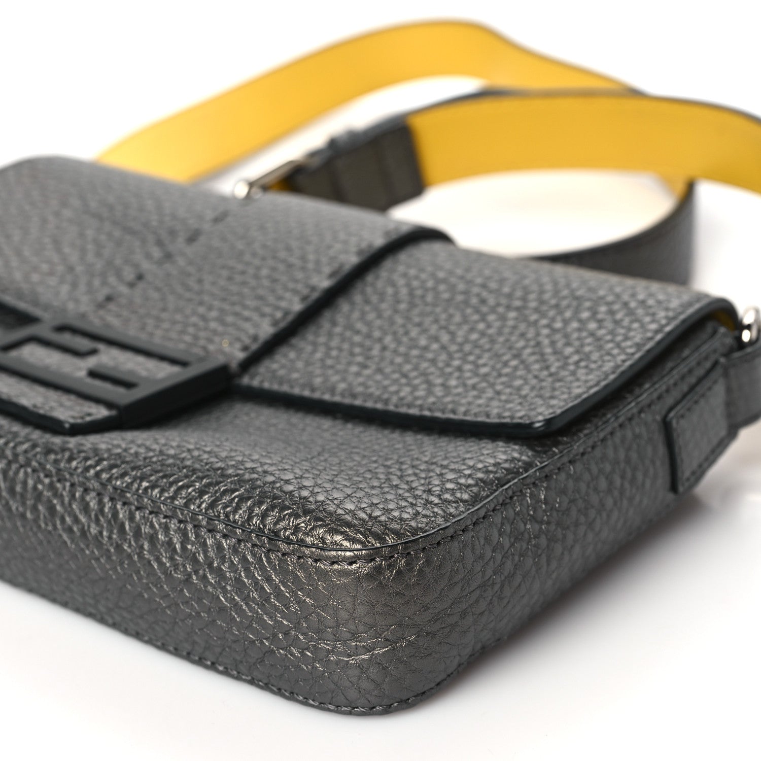 Fendi Cuoio Romano Lux Enamel Selleria Belt Baguette Bag Graphite 9 of 9