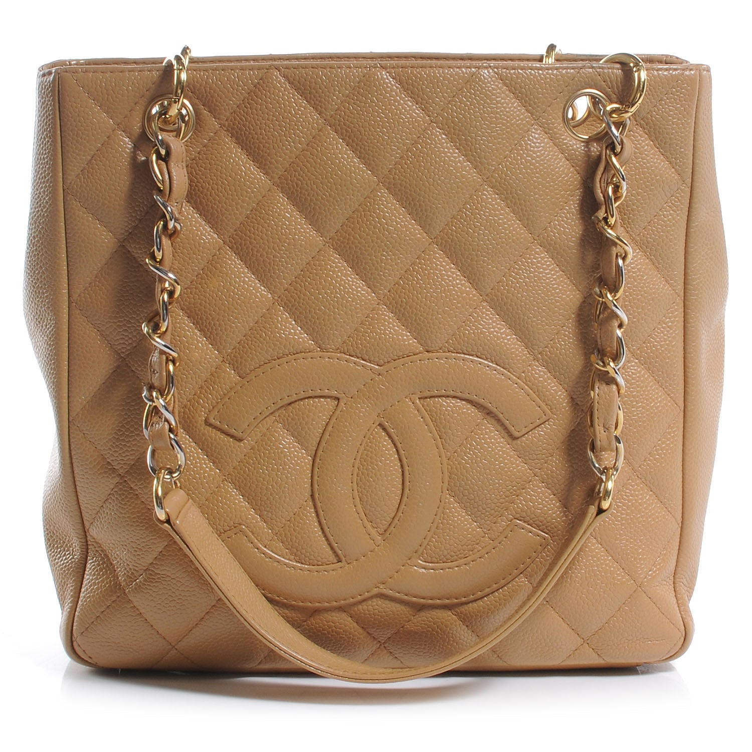 Chanel Caviar Petit Shopping Tote PST Beige 1 of 8