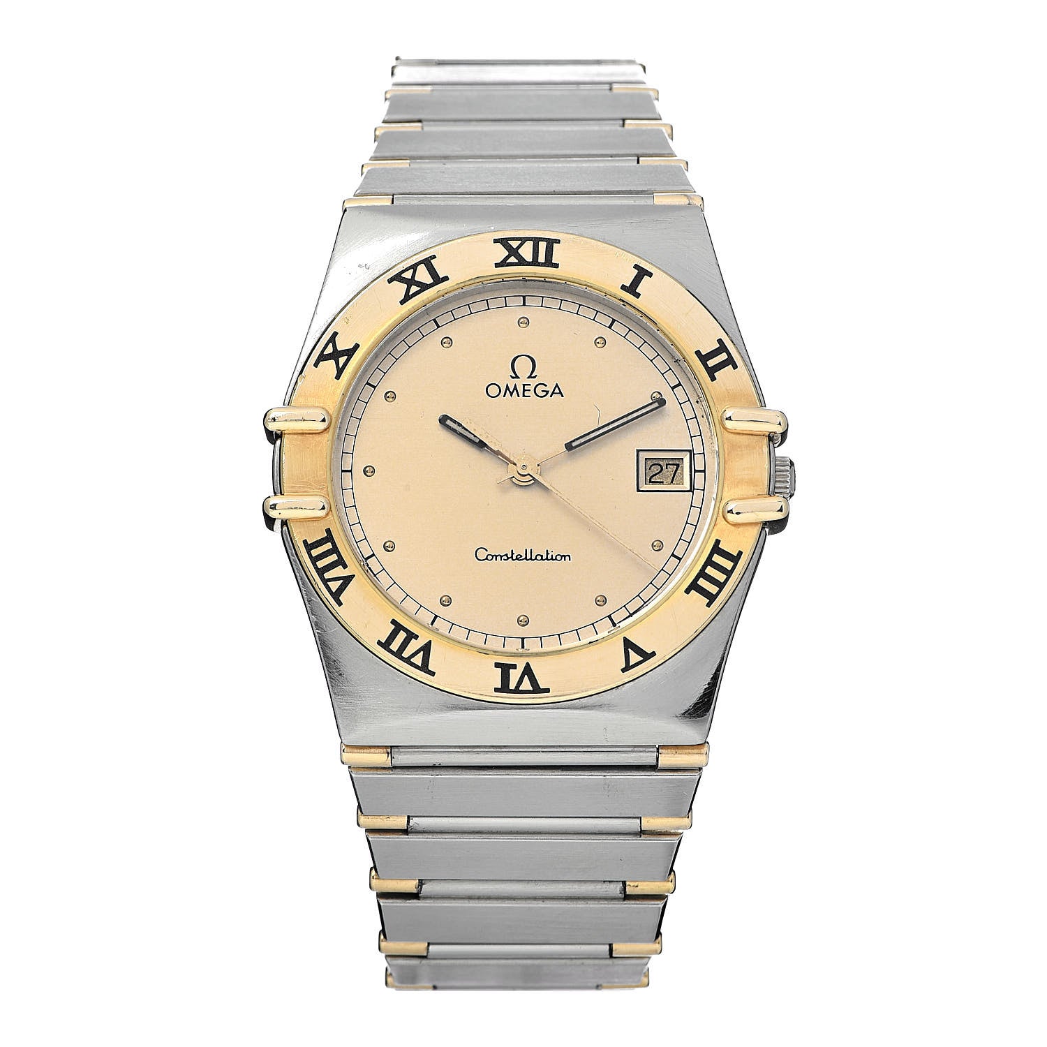 Omega Stainless Steel 18K Yellow Gold 33mm Constellation Quartz Watch Champagne 796.1180 1 of 7