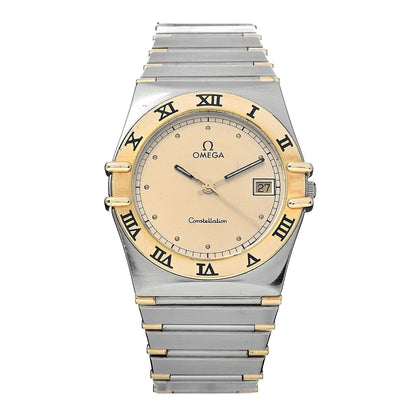 Omega Stainless Steel 18K Yellow Gold 33mm Constellation Quartz Watch Champagne 796.1180 1 of 7