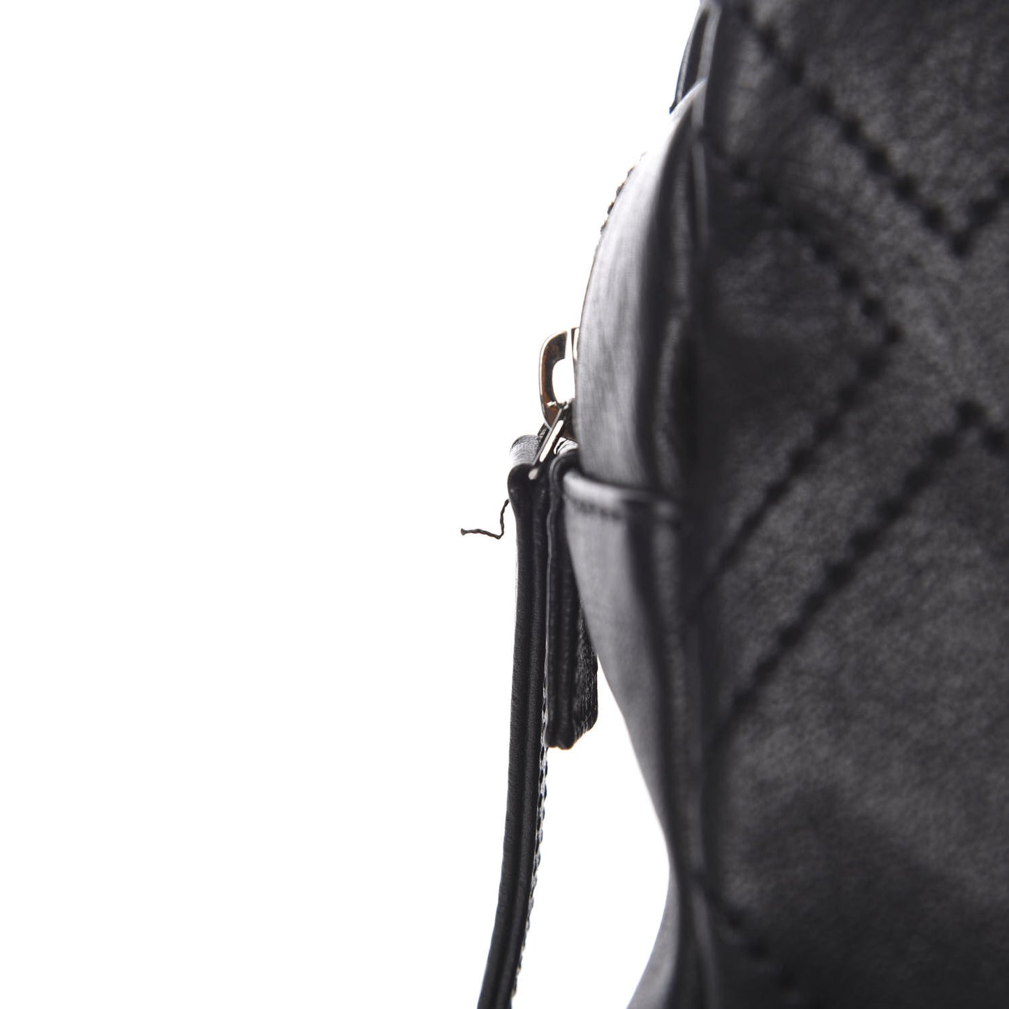 Calfskin Diamond Stitch Tote Black