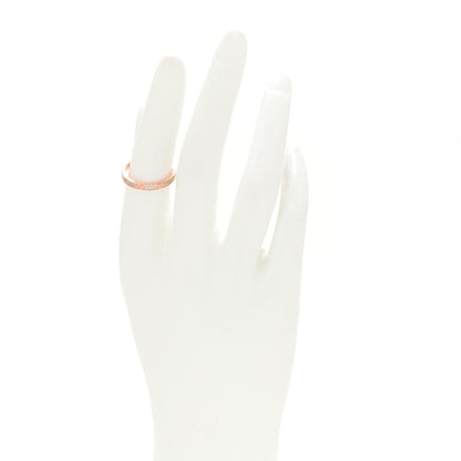 Cartier 18K Pink Gold Diamond 2.6mm LOVE Paved Band Ring 54 6.75 2 of 7
