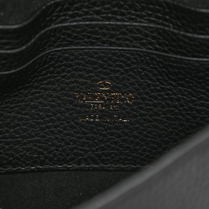 Valentino Garavani Grainy Calfskin Rockstud Crossbody Pouch Black 6 of 10