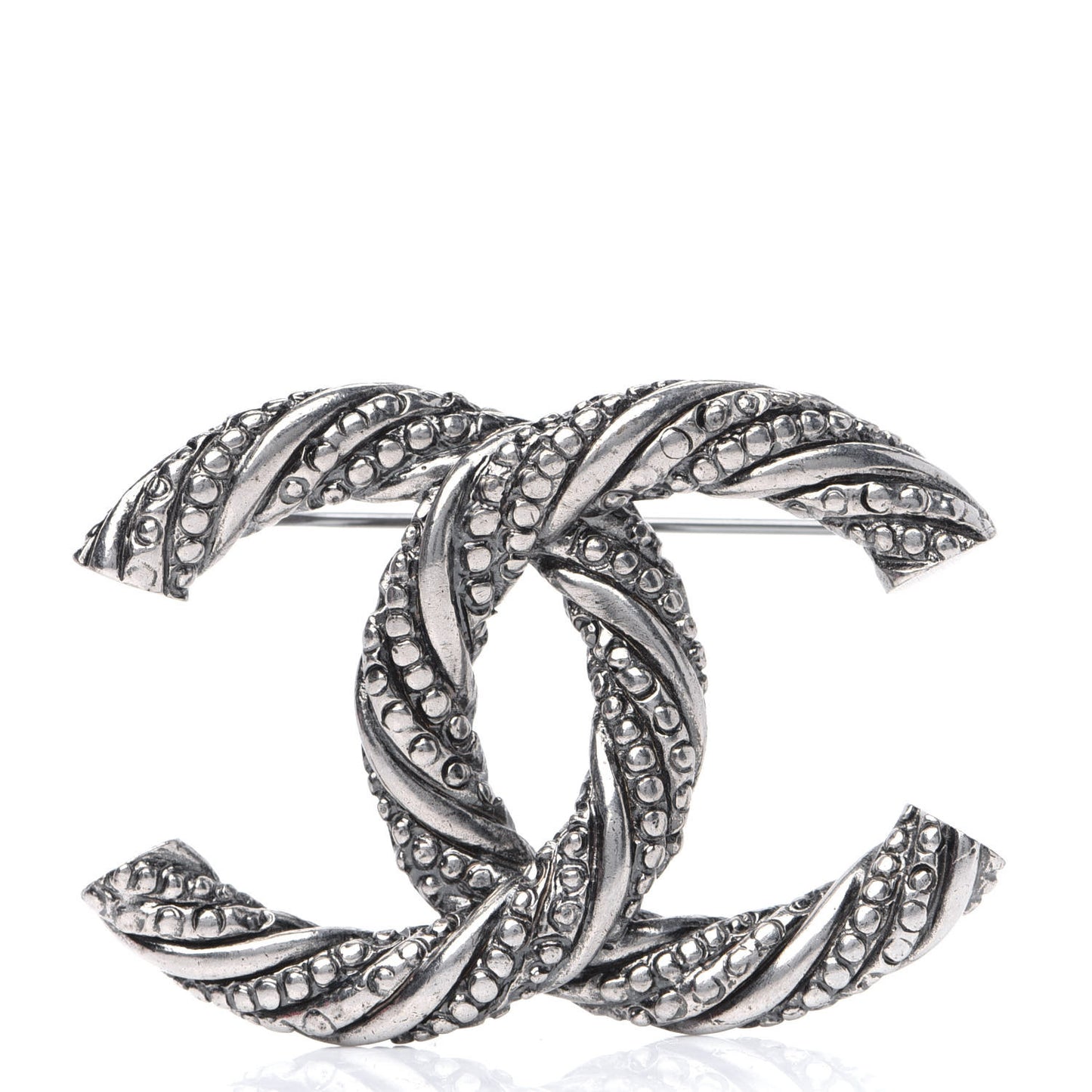 Ruthenium Twisted CC Brooch