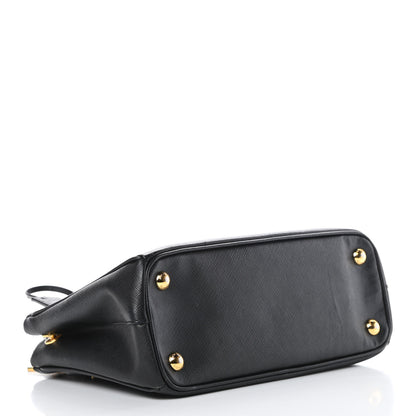 Prada Saffiano Mini Galleria Double Zip Tote Black 4 of 21