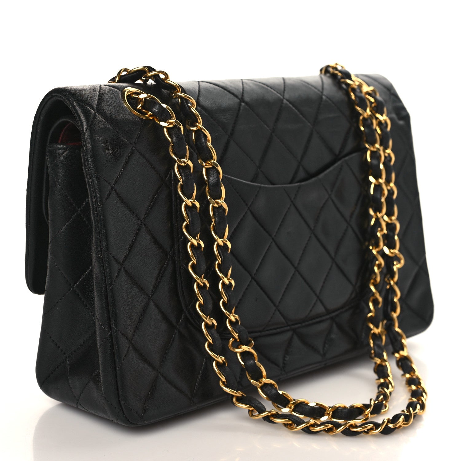 Chanel Lambskin Quilted Medium Double Flap Black 3 of 9