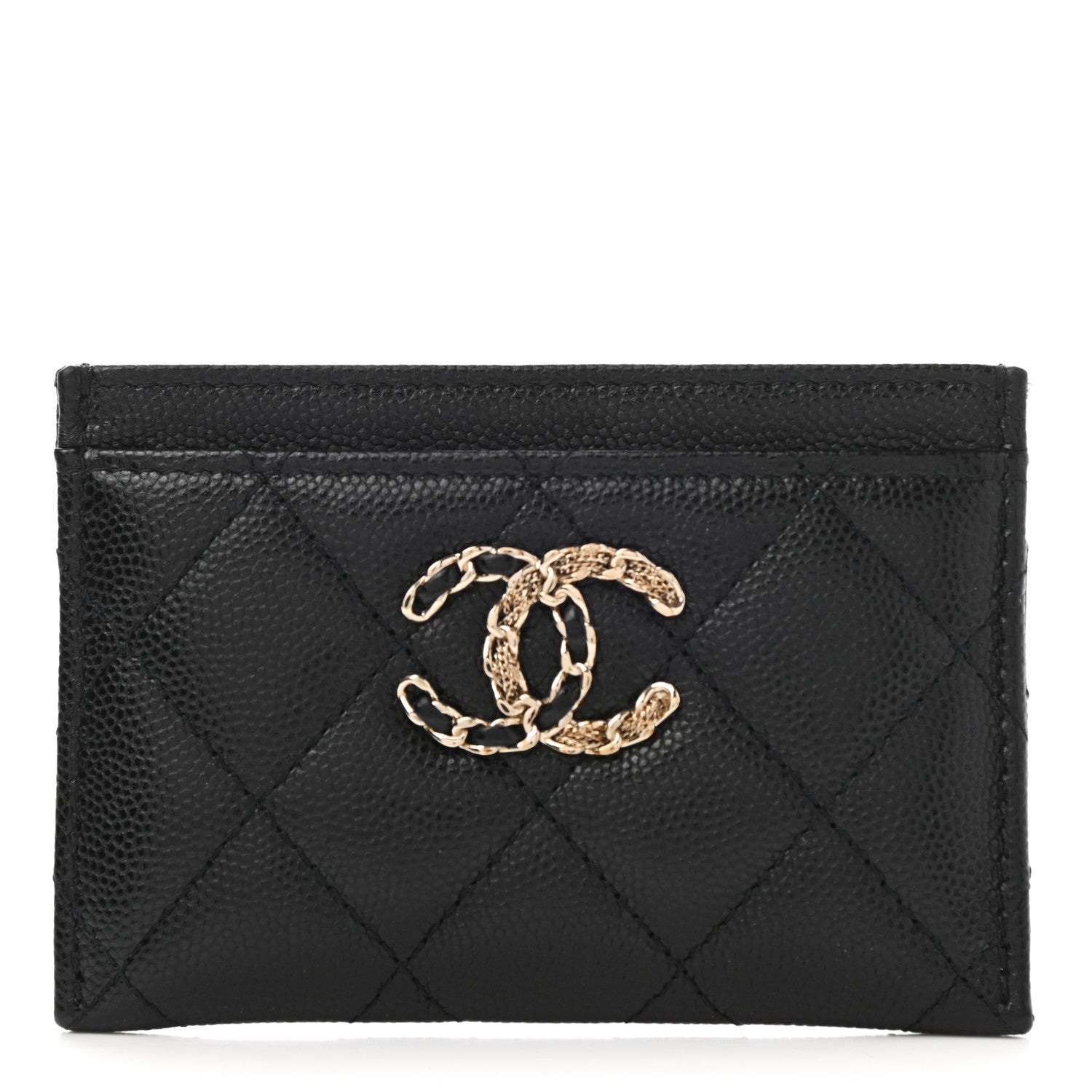 Chanel Caviar Quilted French New Wave Card Holder Black 1 of 8