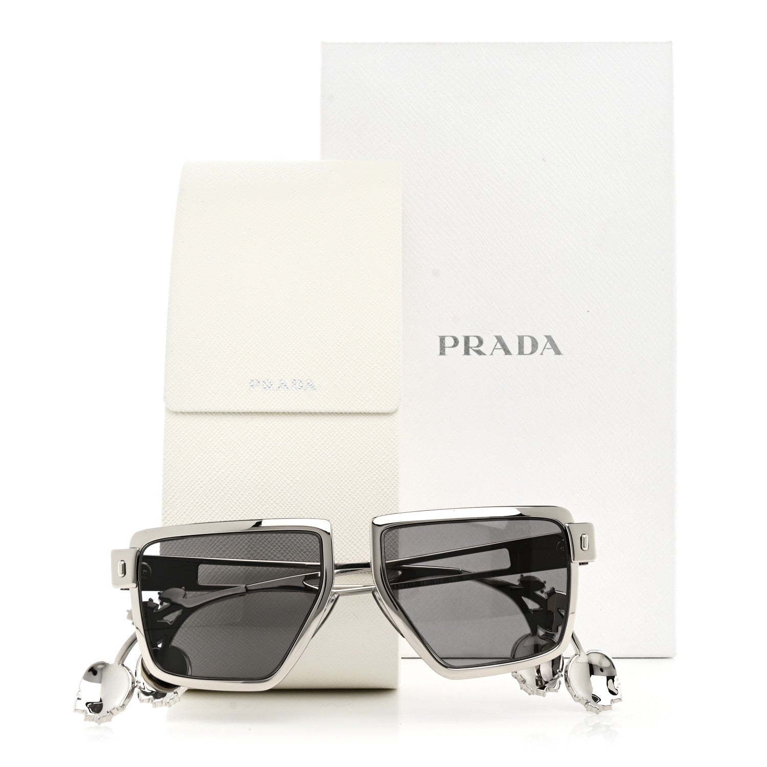 Prada Runway Crystal Sunglasses SPRD56 Silver 9 of 9