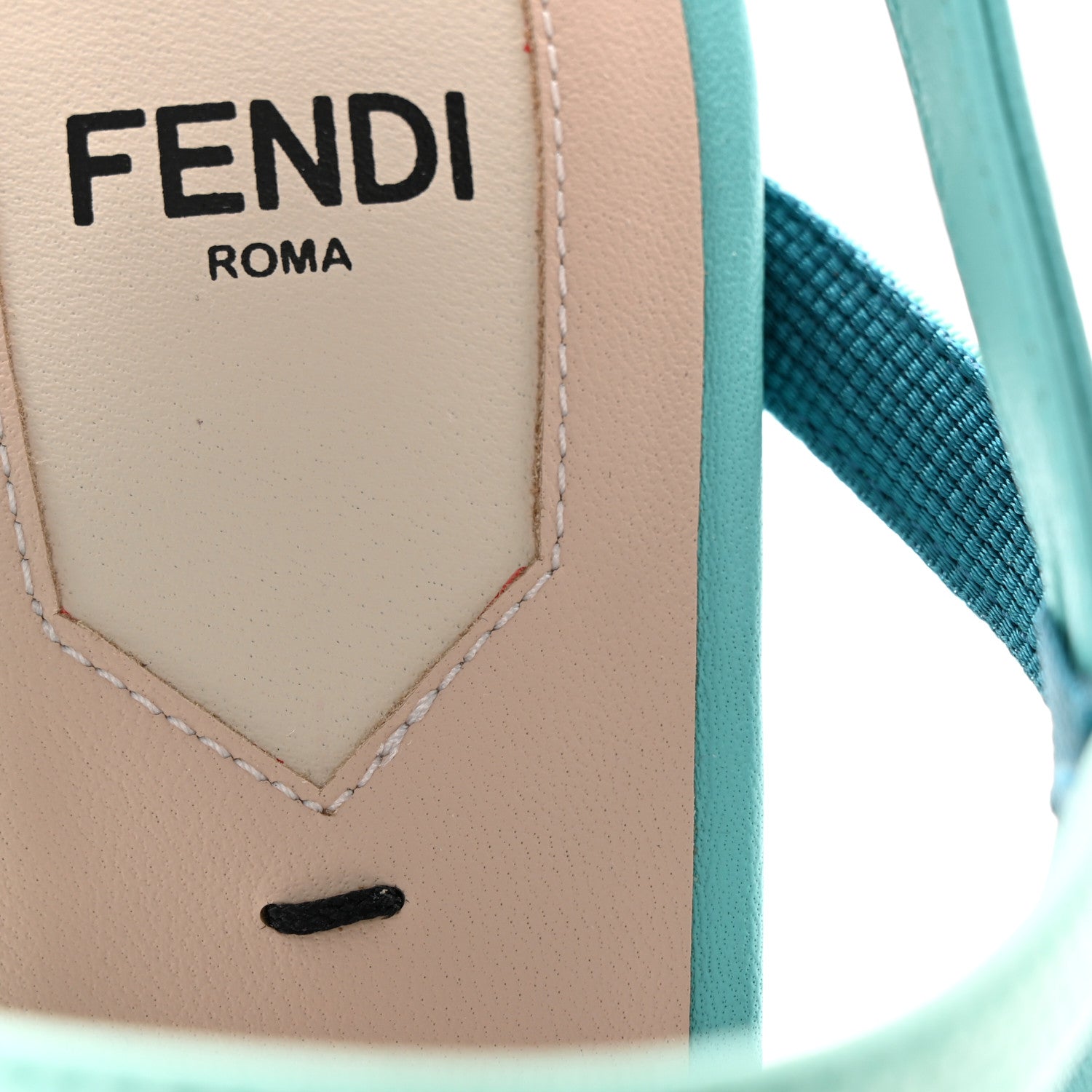 Fendi Organza Sequin Paillettes Colibri Lite 85mm Slingback Pumps 38.5 Nudo Blue Tiffany Blue 11 of 15