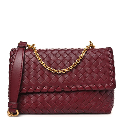 Bottega Veneta Nappa Intrecciato Baby Olimpia Shoulder Bag Bordeaux 1 of 10