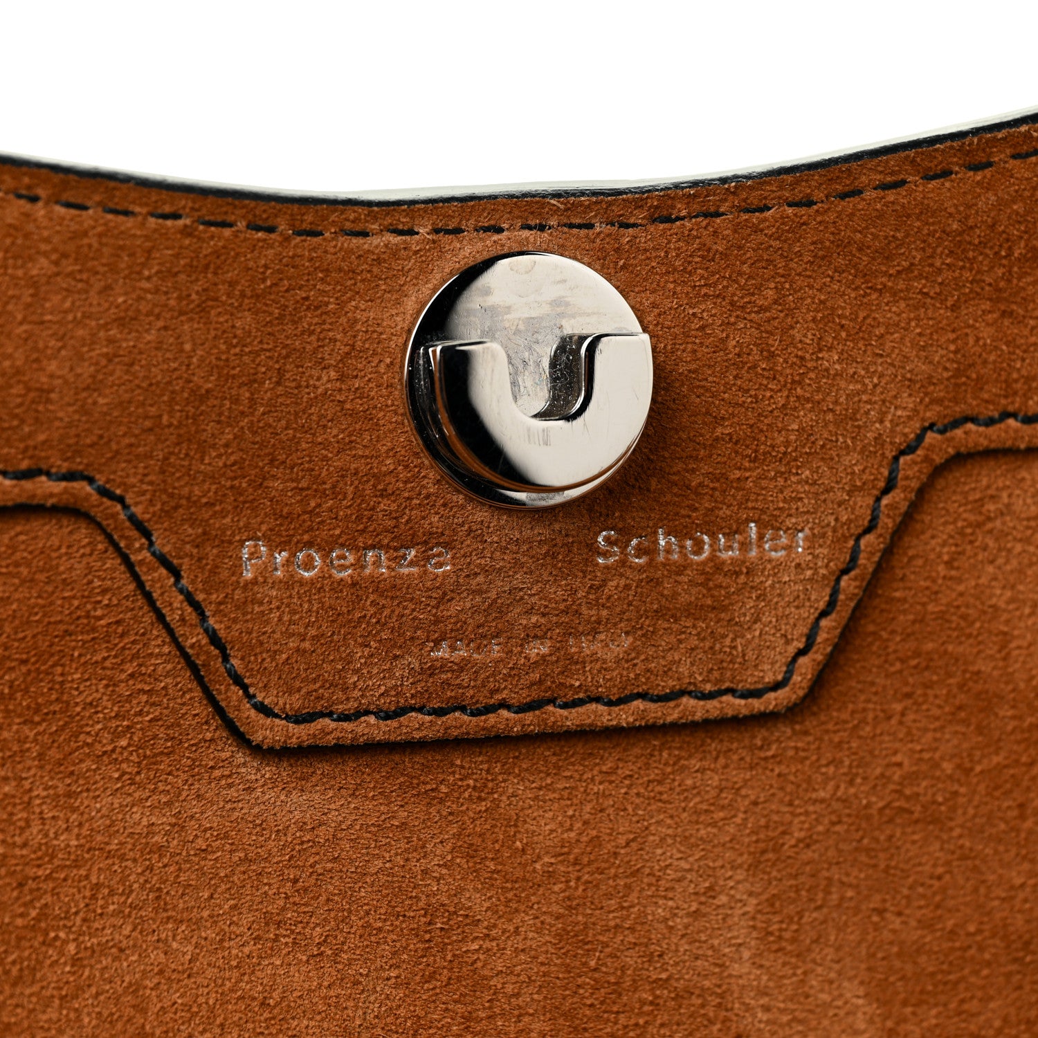 Proenza Schouler Suede Crochet Curl Satchel Wood 14 of 19