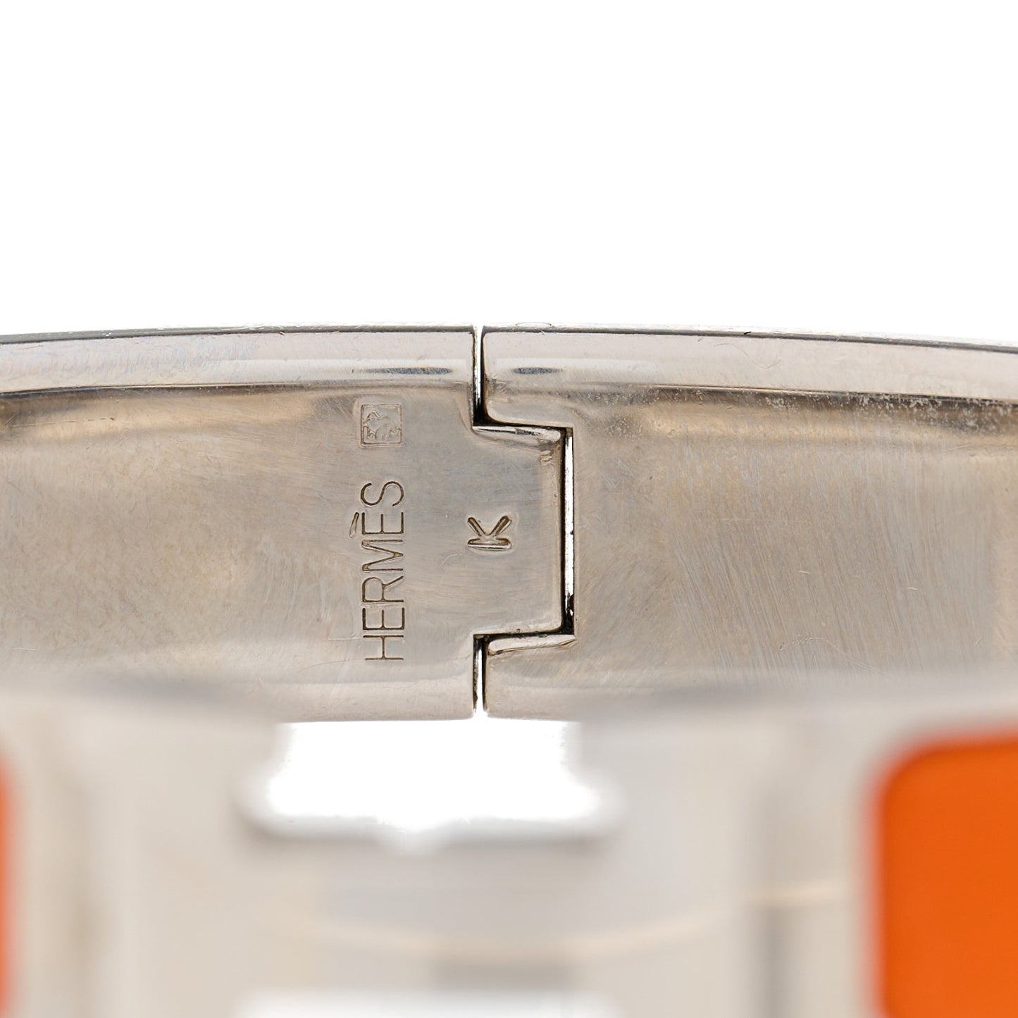 Enamel Narrow Clic Clac H Bracelet PM Orange