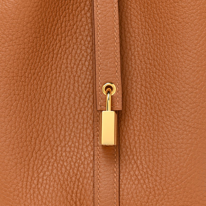 Hermes Taurillon Clemence Matte Alligator Picotin Lock Touch 18 PM Gold 6 of 9