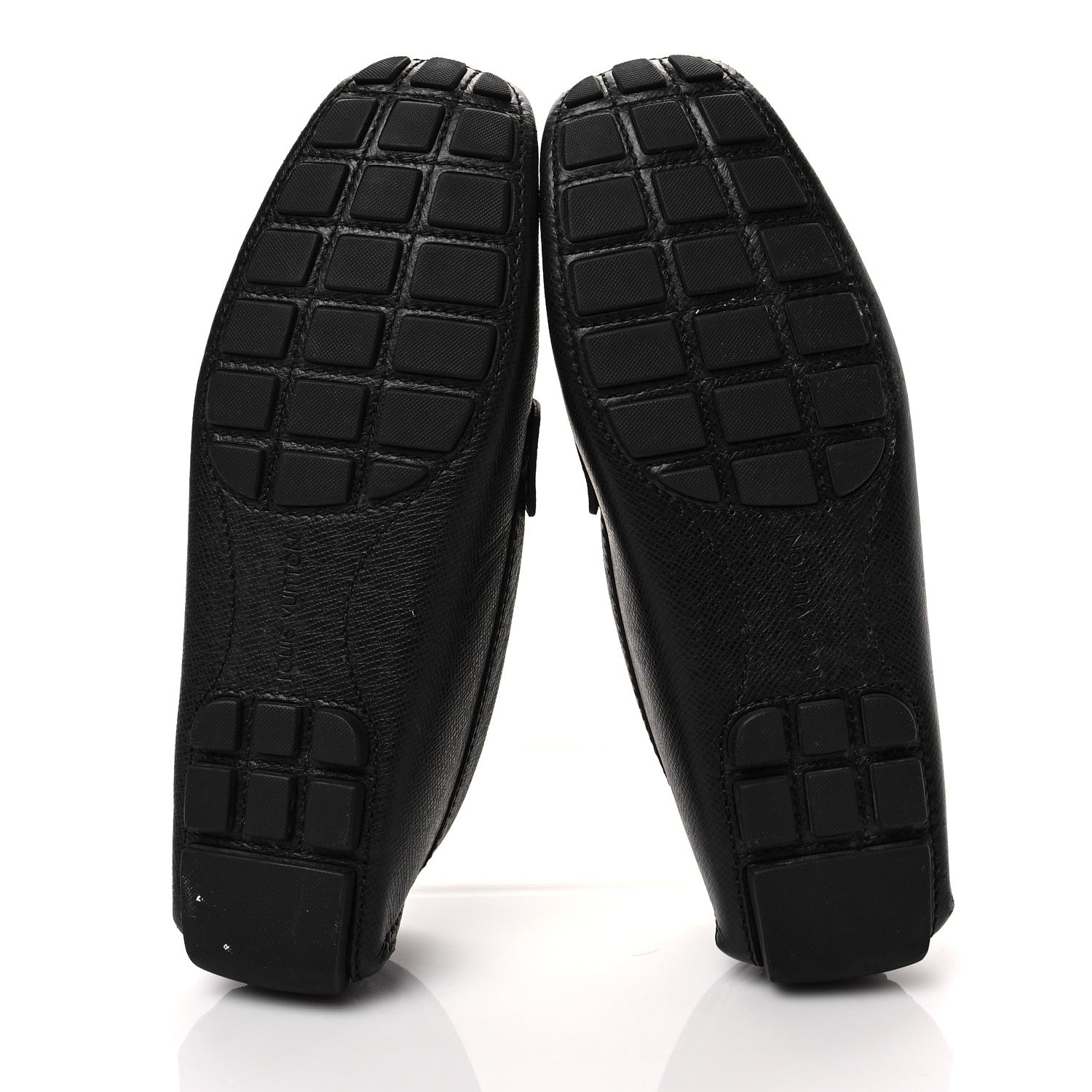 Louis Vuitton Taiga Mens Monte Carlo Car Shoe Moccasin Loafers 8 Black 6 of 11