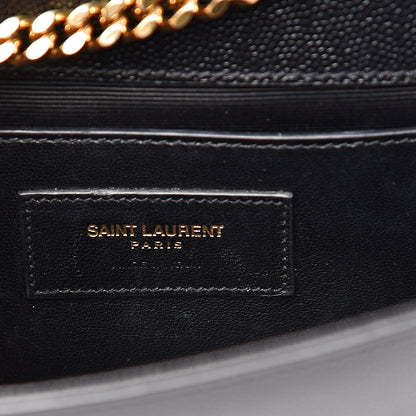 Saint Laurent Grain De Poudre Small Monogram Kate Satchel Black 5 of 9